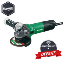 PACK PROMO MEULEUSE Ø125 HIKOKI G13SWS 1200W + DISQUE DIAMANT OFFERT